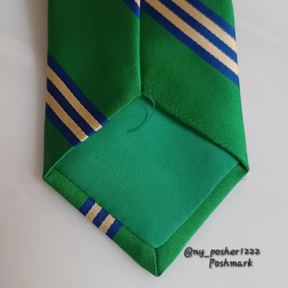 *𝓥𝓲𝓷𝓽𝓪𝓰𝓮 𝐓𝐇𝐄 𝐂𝐇𝐈𝐋𝐃𝐑𝐄𝐍'𝐒 𝐏𝐋𝐀𝐂𝐄 Striped Tie Green/Blue/Tan